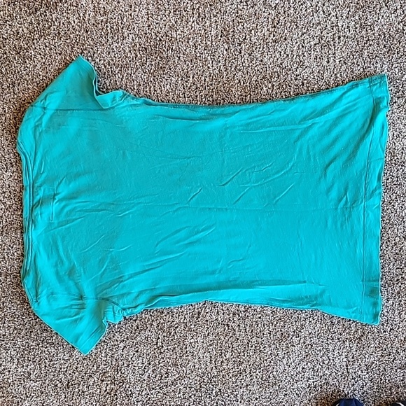 Aeropostale Womens Blue Teal U Neck Short Sleeve Tee Shirt M - Picture 3 of 3